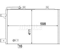 Condensatore radiatore climatizzazione AC 370 000S MAHLE per MERCEDES-BENZ