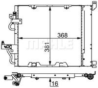 Condensatore radiatore climatizzazione AC 376 000S MAHLE per OPEL ASTRA H GTC