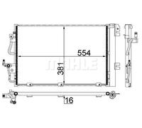 Condensatore radiatore climatizzazione AC 377 001S MAHLE per OPEL ASTRA H