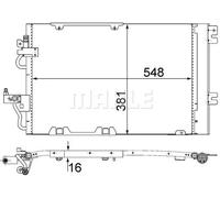Condensatore radiatore climatizzazione AC 378 000S MAHLE per OPEL ASTRA H
