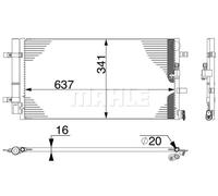 MAHLE Condensatore Aria Condizionata Radiatore Clima Con Essicatore AC 4 000s