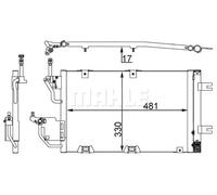 Condensatore radiatore climatizzazione AC 400 000S MAHLE per OPEL ASTRA H GTC