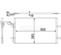 Condensatore radiatore climatizzazione AC 410 001S MAHLE per VOLVO V50 C30