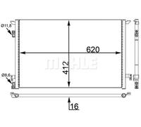 MAHLE ORIGINAL AC 411 000S Condensatore climatizzatore