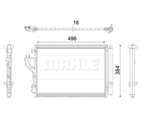 Condensatore radiatore climatizzazione AC 43 000P MAHLE per HYUNDAI KIA
