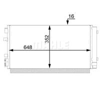 Condensatore radiatore climatizzazione AC 44 000S MAHLE per RENAULT FLUENCE