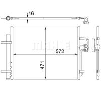 MAHLE ORIGINAL AC 441 000S Condensatore climatizzatore per FORD S-MAX (WA6) con