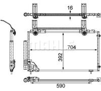 Condensatore radiatore climatizzazione AC 471 000S MAHLE per HONDA STREAM