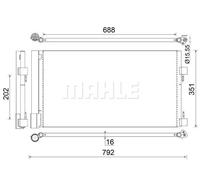 MAHLE ORIGINAL AC 486 000S Condensatore climatizzatore