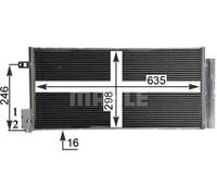 Condensatore radiatore climatizzazione AC 505 001S MAHLE per FIAT OPEL LANCIA
