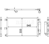 Mahle Original Condensatore climatizzazione AC 507 000S per Mazda MX-5 III con essiccatore