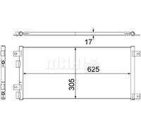 Mahle Original Condensatore radiatore climatizzazione AC 517 000S per IVECO
