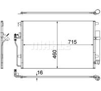 Condensatore radiatore climatizzazione AC 553 001S MAHLE per MERCEDES-BENZ VW
