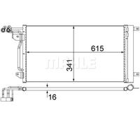 Condensatore, impianto di climatizzazione MAHLE AC 566 000S