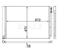 Condensatore radiatore climatizzazione AC 567 000S MAHLE per BMW 6 Cabriolet 7 5