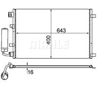 MAHLE AC 604 001S Condensatore climatizzatore