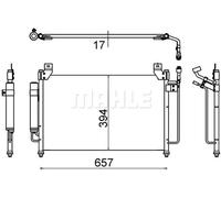 MAHLE ORIGINAL AC 642 000S Condensatore climatizzatore