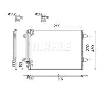 Condensatore, impianto di climatizzazione MAHLE AC 666 000S
