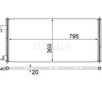 Condensatore radiatore climatizzazione AC 689 000S MAHLE per FORD