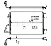 Condensatore radiatore climatizzazione AC 697 000S MAHLE per KIA CEE'D SW
