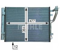 Condensatore radiatore climatizzazione AC 709 000P MAHLE per HYUNDAI KIA