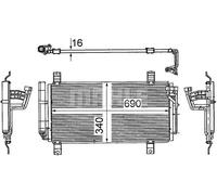 Condensatore radiatore climatizzazione AC 714 000S MAHLE per MAZDA 6 Tre volumi