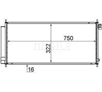 MAHLE ORIGINAL AC 717 000S Condensatore climatizzatore