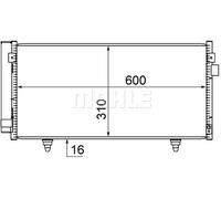 Condensatore, impianto di climatizzazione MAHLE AC 718 000S