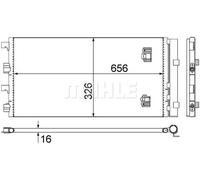 Condensatore radiatore climatizzazione AC 724 000S MAHLE per DACIA DUSTER
