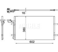 Condensatore radiatore climatizzazione AC 725 000S MAHLE per VOLVO V50 C30