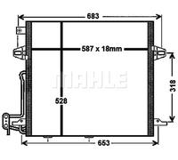 Mahle Original Condensatore climatizzatore AC 756 000P per MERCEDES-BENZ