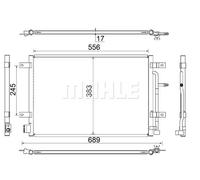 Condensatore, impianto di climatizzazione MAHLE AC 812 000S