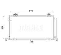 Condensatore radiatore climatizzazione AC 823 000S MAHLE per TOYOTA AVENSIS