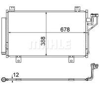 Condensatore radiatore climatizzazione AC 865 000S MAHLE per MAZDA 3 6 Familiare