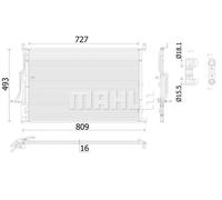 Mahle Original Condensatore climatizzazione AC 908 000S per Audi A8 D3 (4E2/4E8) 2003-2006