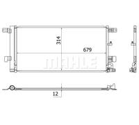 Condensatore radiatore climatizzazione AC 961 000S MAHLE per AUDI A4 B9 A6 C8 A5