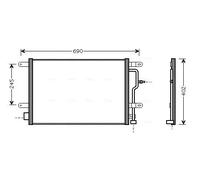 AVA Quality Cooling Condensatore climatizzatore AI5194 per Audi A4 B6
