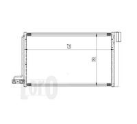 Condensatore radiatore climatizzazione Alluminio 017-016-0018 ABAKUS per FORD