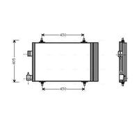 Condensatore radiatore climatizzazione CNA5173D AVA QUALITY COOLING per CITROËN