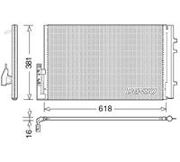 Denso Condensatore climatizzatore per BMW X3 xDrive20i 135 KW 184 CV