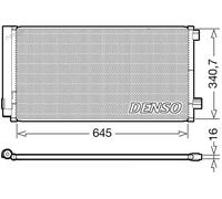 Condensatore radiatore climatizzazione DCN06020 DENSO per JEEP FIAT