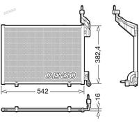 Condensatore radiatore climatizzazione R 134a DCN10048 DENSO per FORD FIESTA VI