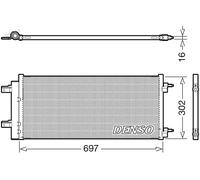 Denso Condensatore climatizzazione DCN20044 R 134a con essicatore per Opel Astra K B16
