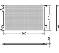 Condensatore radiatore climatizzazione DCN20045 DENSO per OPEL FIAT