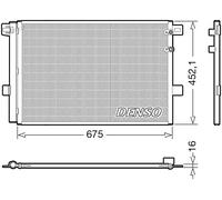 Condensatore radiatore climatizzazione R 134a DCN32065 DENSO per VW AMAROK