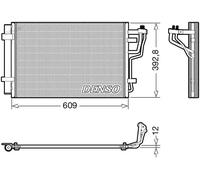 Denso Condensatore radiatore climatizzazione DCN41013 R134a per KIA e Hyundai