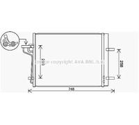 Condensatore radiatore climatizzazione FD5647D AVA QUALITY COOLING per FORD