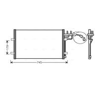 AVA Condensatore climatizzatore FDA5367 per Ford Focus 03->, C‑Max 04-> (1.6 07-10)