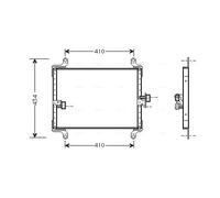 Condensatore radiatore climatizzazione FT5206 AVA QUALITY COOLING per PEUGEOT
