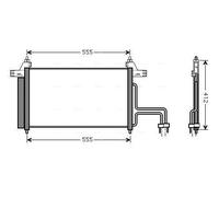 Condensatore radiatore climatizzazione FT5253D AVA QUALITY COOLING per FIAT